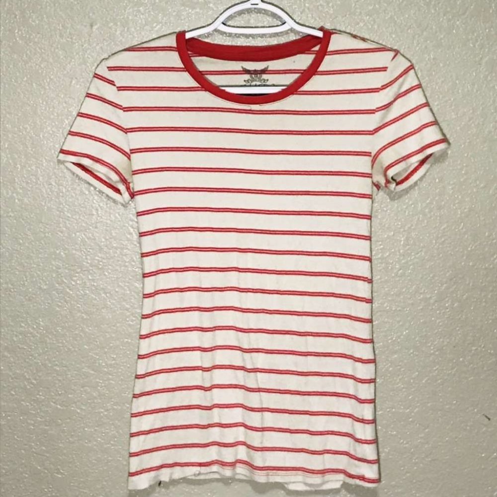 striped fitted t-shirt